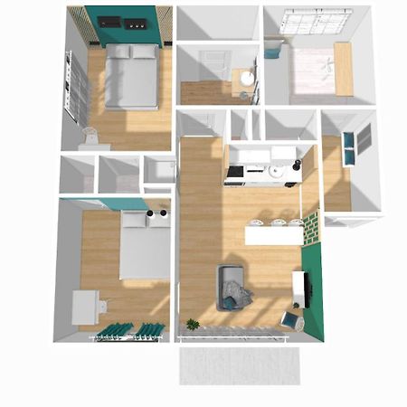 גרנובל Home Ganusha Cosy 3 Chambres Parking Gratuit Balcon מראה חיצוני תמונה